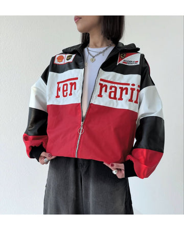 F1 WHITE FLEECE JACKET